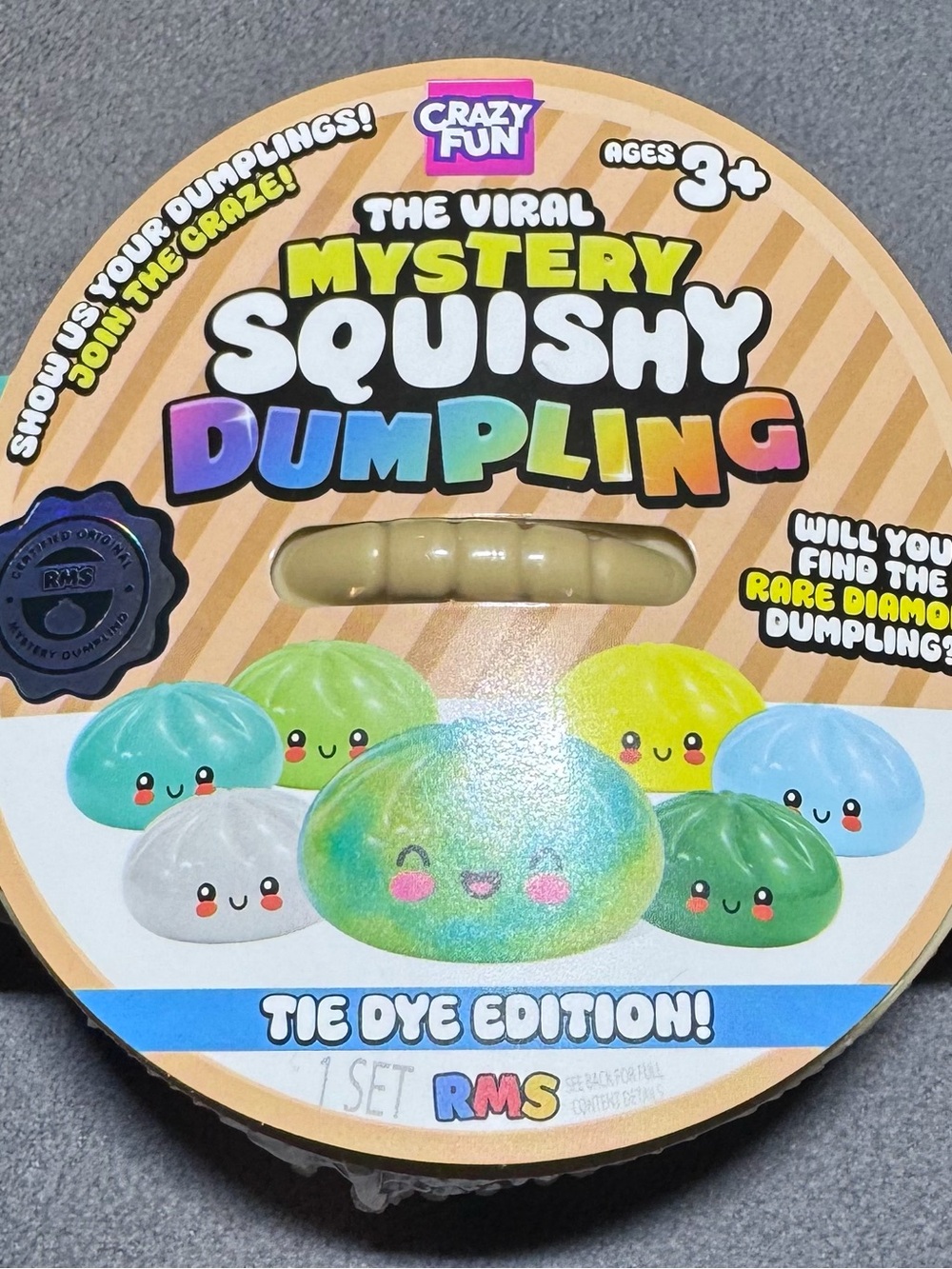 RMS - The Viral Mystery Squishy Dumpling - Tie Dye Edition - Ages 3+